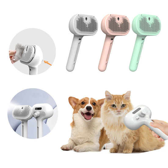 Self-Cleaning Pet Comb with Built-in Mist Humidifier
